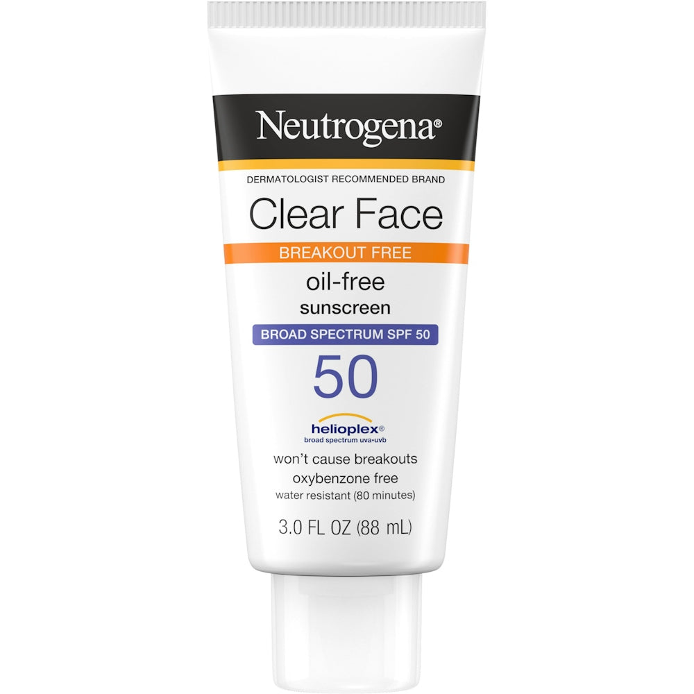 Neutrogena Clear Face Break-Out Free Liquid Lotion Sunscreen Broad Spectrum SPF 50 88ml Sunscreen Pasteur Pharmacy