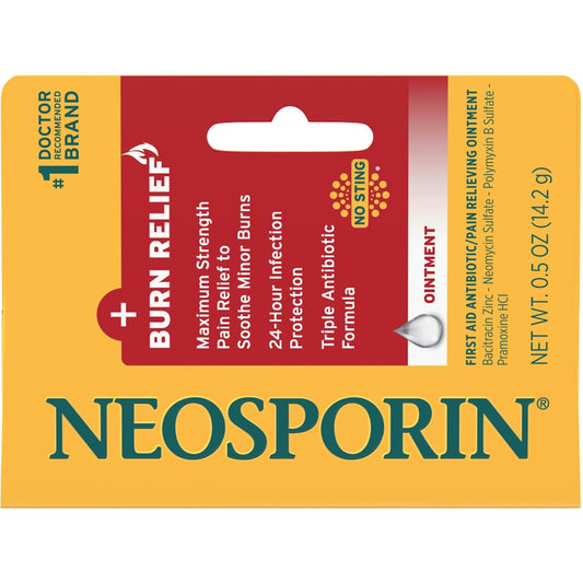 Neosporin Burn Relief & First-aid Antibiotic Ointment With Bacitracin Zinc & Neomycin, 0.5 Ounce Health & Beauty Pasteur Pharmacy