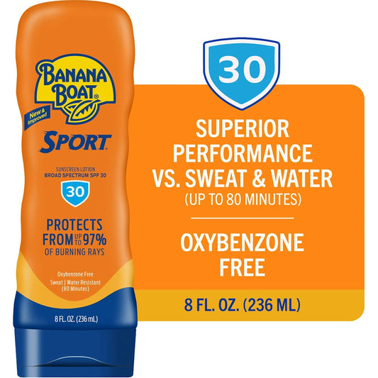 Banana Boat Ultra Sport Performance Lotion Sunscreen Broad Spectrum SPF 30 - 8 Ounces Sunscreen Pasteur Pharmacy