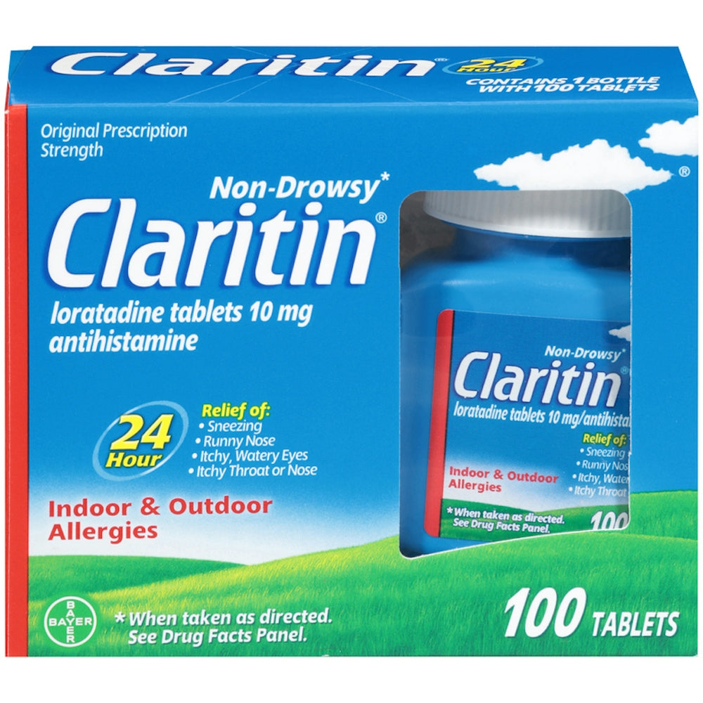Claritin Allergy Relief 24 Hour Non-Drowsy Loratadine Tablets Medicine & Drugs Pasteur Pharmacy