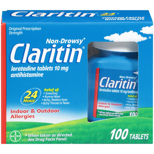 Claritin Allergy Relief 24 Hour Non-Drowsy Loratadine Tablets Medicine & Drugs Pasteur Pharmacy