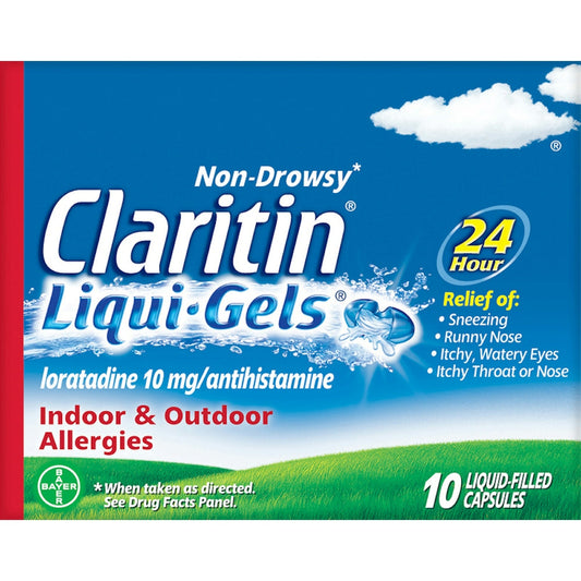 Claritin 24-Hour Non-Drowsy Allergy Relief Liqui-Gels - 10 ct Medicine & Drugs Pasteur Pharmacy