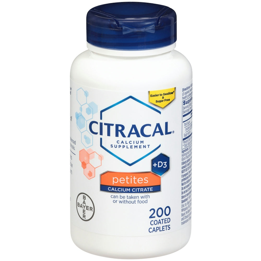 Citracal Petites Calcium Citrate Supplement with Vitamin D3, 200 Coated Caplets Vitamins & Supplements Pasteur Pharmacy