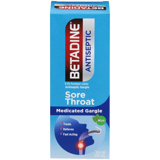 Betadine Antiseptic Sore Throat Gargle Mint Health & Beauty Pasteur Pharmacy