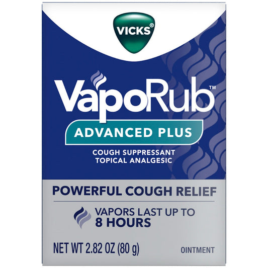 Vicks VapoRub Medicated Chest Rub, Cough Suppressant & Topical Analgesic Ointment, 80g Respiratory Care Pasteur Pharmacy
