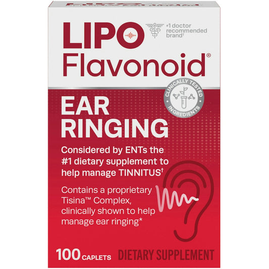 Lipo-Flavonoid Plus Ear Ringing Relief, Tinnitus Support Supplement - 100 Caplets Vitamins & Supplements Pasteur Pharmacy