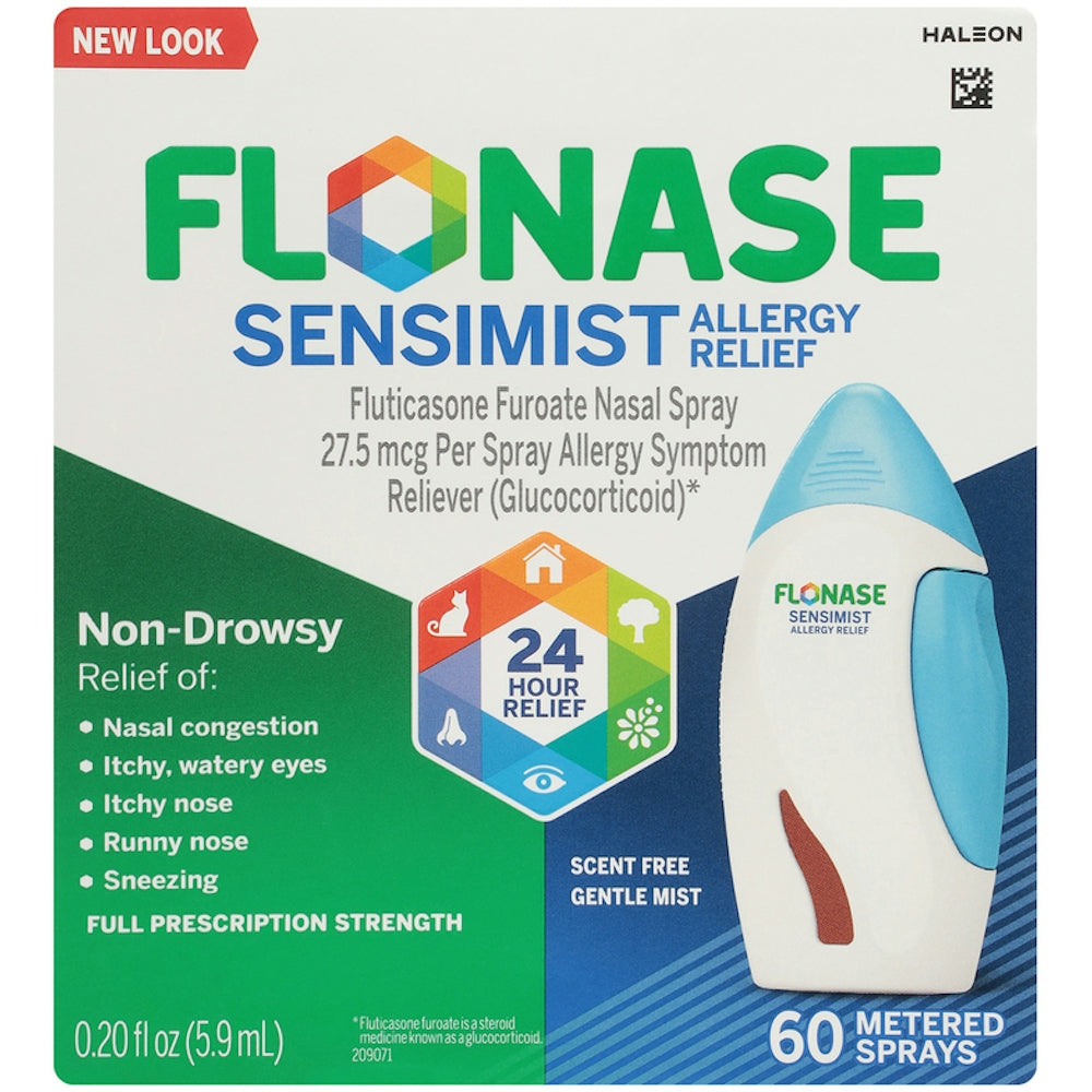 Flonase Sensimist 24hr Allergy Relief Nasal Spray - Gentle Mist, Scent-Free, 60 Sprays, 0.20 Fl Oz Health & Beauty Pasteur Pharmacy