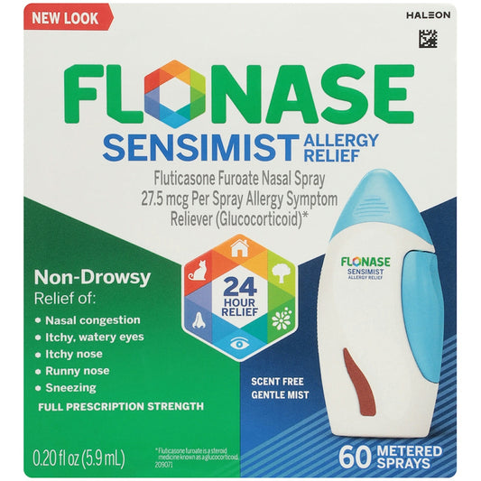 Flonase Sensimist 24hr Allergy Relief Nasal Spray - Gentle Mist, Scent-Free, 60 Sprays, 0.20 Fl Oz Health & Beauty Pasteur Pharmacy