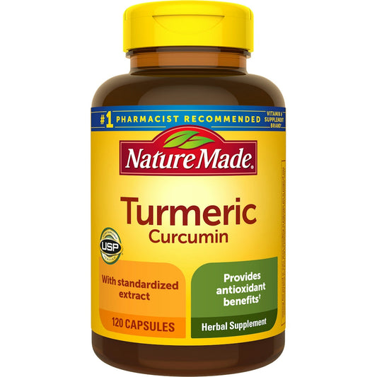 Nature Made Turmeric 500 Mg Capsules - 120ct Vitamins & Supplements Pasteur Pharmacy