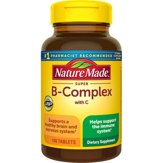 Nature Made B Complex, With C, Super, Tablets Vitamins & Supplements Pasteur Pharmacy