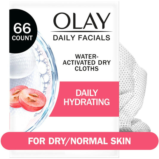 Toallitas limpiadoras hidratantes Olay Daily Facials - 66 unidades