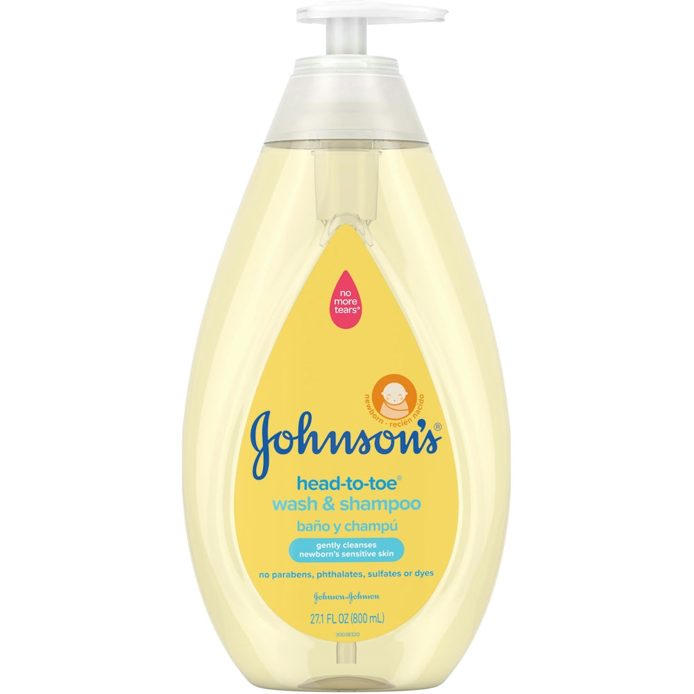 Johnson's Head-To-Toe Gentle Tear-Free Baby & Newborn Wash & Shampoo, 27.1 Fl Oz Shampoo Pasteur Pharmacy