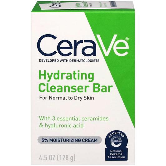 CeraVe 5% Moisturizing Cream Hydrating Cleanser Bar 4.5 Oz Facial Cleansers Pasteur Pharmacy