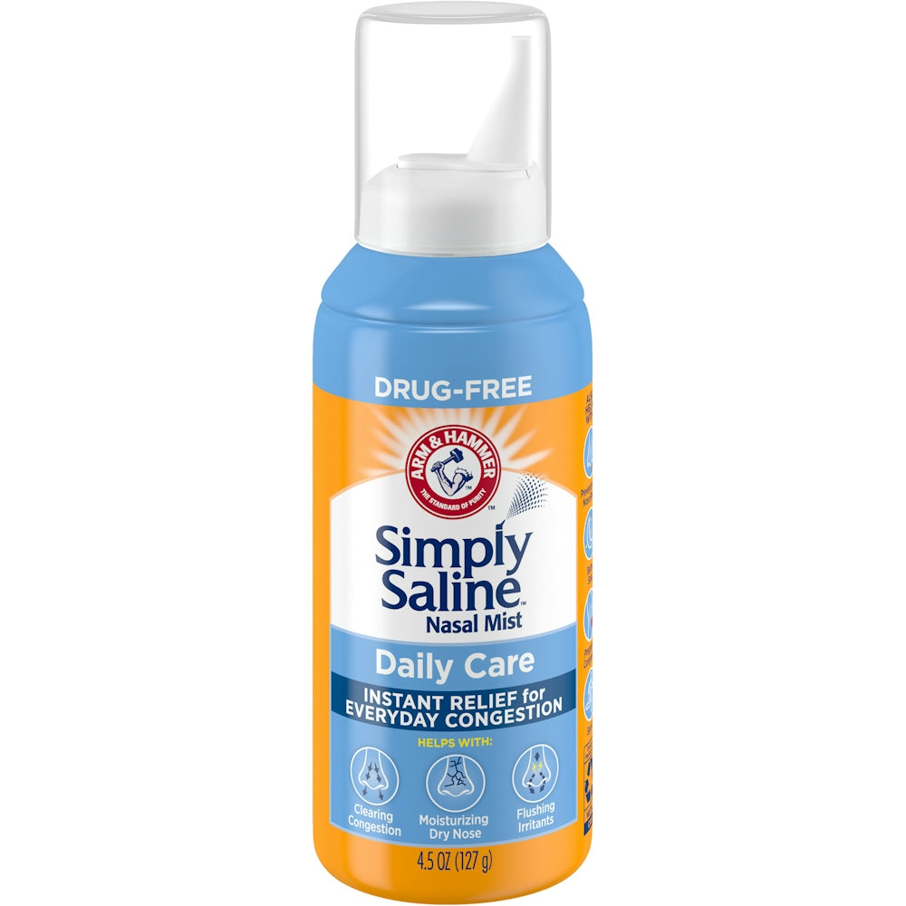 Arm & Hammer Simply Saline Nasal Care Daily Relief Mist Spray 4.5oz Health & Beauty Pasteur Pharmacy