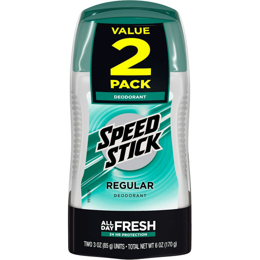 Speed Stick Men's Deodorant, Regular Scent, 3 oz (Twin Pack) Deodorant Pasteur Pharmacy