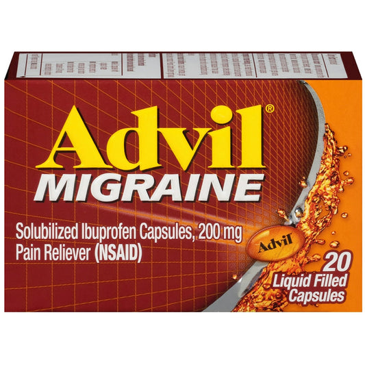 Advil Migraine Pain Reliever Liquid Filled Capsules - 200 Mg - 20ct Health & Beauty Pasteur Pharmacy