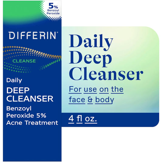 Differin Daily Deep Cleanser Acne Face Wash With 5% Benzoyl Peroxide Skin Care Pasteur Pharmacy