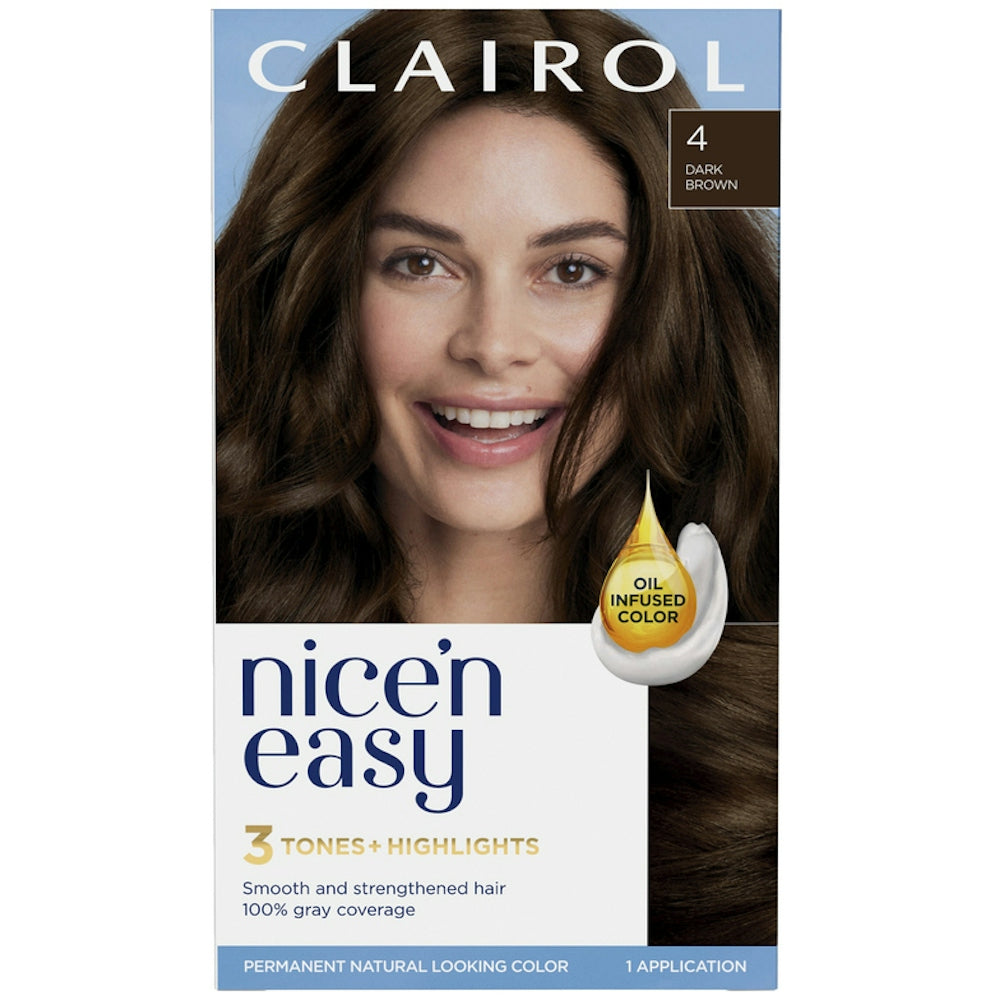 Clairol Nice N Easy Permanent Hair Color 4/120 Natural Dark Brown Hair Color Pasteur Pharmacy