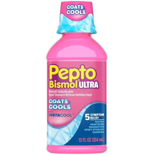 Pepto-Bismol Ultra With Instacool Liquid - 12 Fl Oz Health & Beauty Pasteur Pharmacy