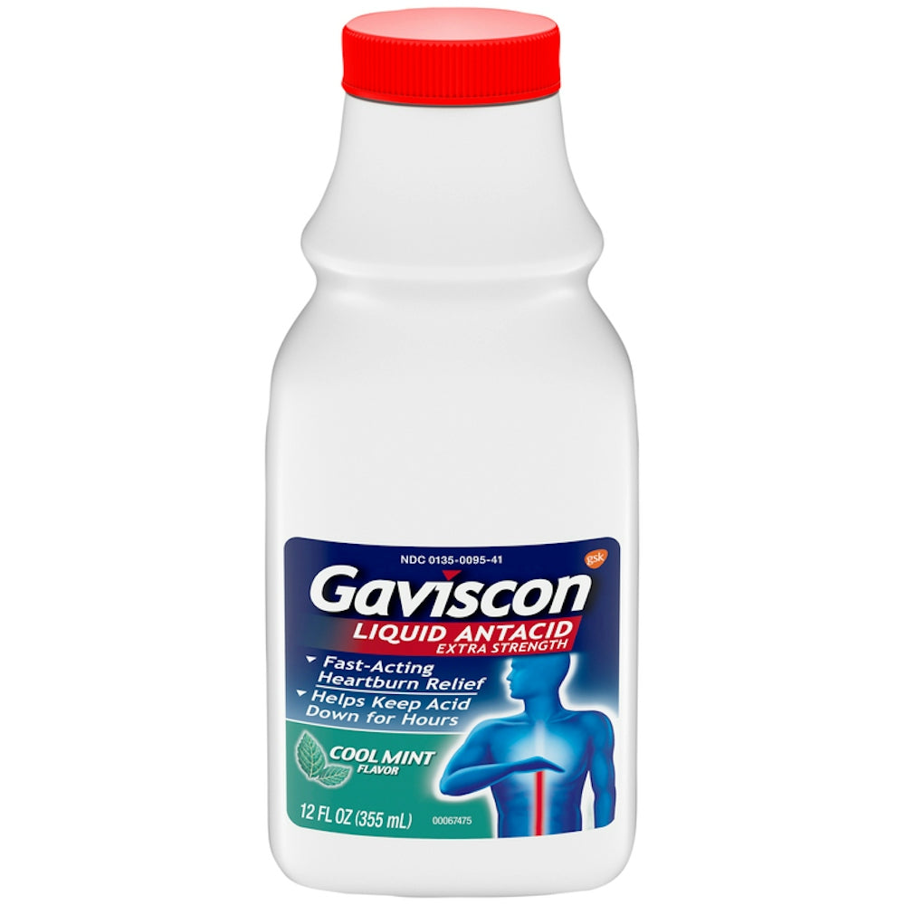Gaviscon Antacid Extra Strength Liquid Cool Mint 12 Oz Health & Beauty Pasteur Pharmacy