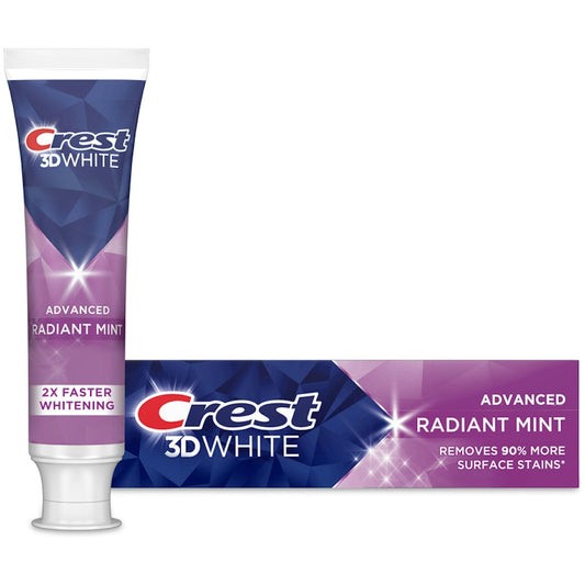 Crest 3D White Radiant Mint Teeth Whitening Toothpaste, Travel Size, 0.85 oz Toothpaste Pasteur Pharmacy