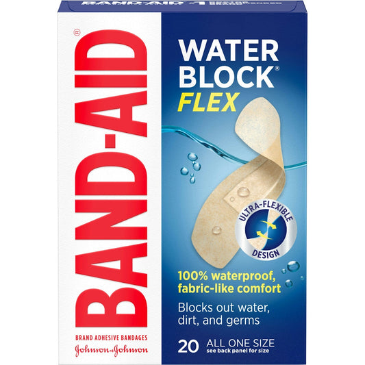 Band-Aid Brand Water Block Flex All One Size Adhesive Bandages Medical Tape & Bandages Pasteur Pharmacy