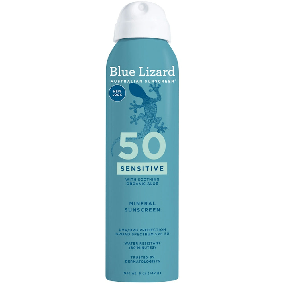 Blue Lizard Mineral Sunscreen Sensitive SPF 50+ Spray, 5 Ounce Sunscreen Pasteur Pharmacy