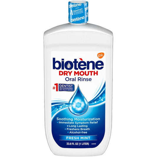 Biotene Oral Rinse Mouthwash For Dry Mouth, Fresh Mint - 33.8 Fl Oz Mouthwash Pasteur Pharmacy