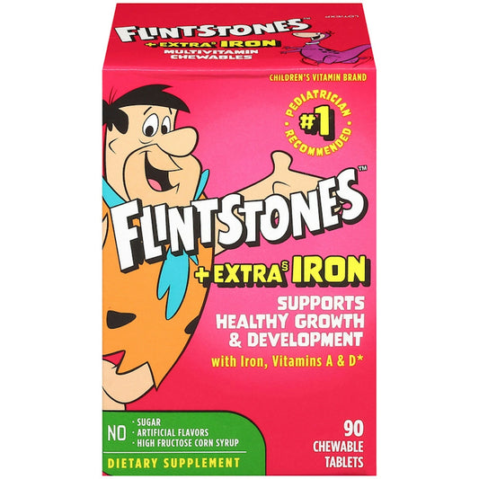Flintstones Plus Extra Iron Multivitamin Chewable Tablets 90ct Vitamins & Supplements Pasteur Pharmacy