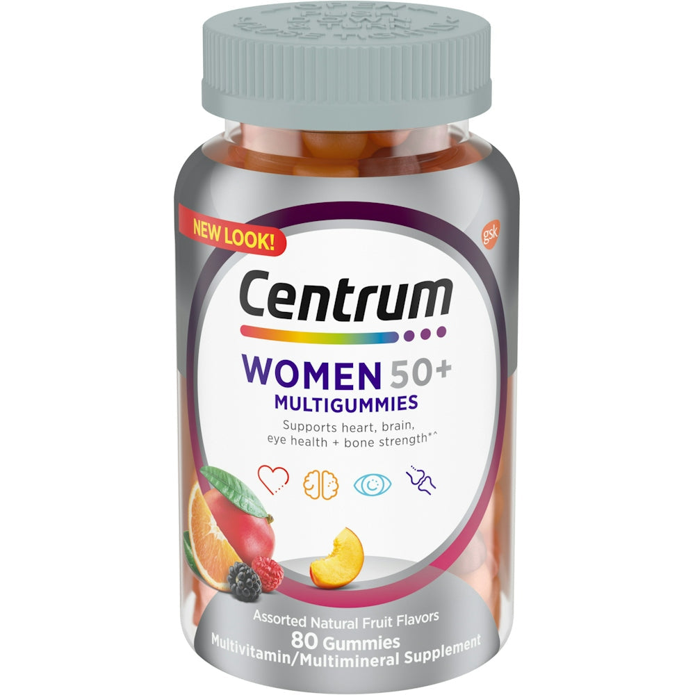 Centrum Multivitamin/Multimineral Supplement, Women 50+, Assorted Natural Fruit Flavors, Gummies Vitamins & Supplements Pasteur Pharmacy