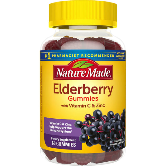 Nature Made Elderberry Gummies With Vitamin C & Zinc - Raspberry Health & Beauty Pasteur Pharmacy
