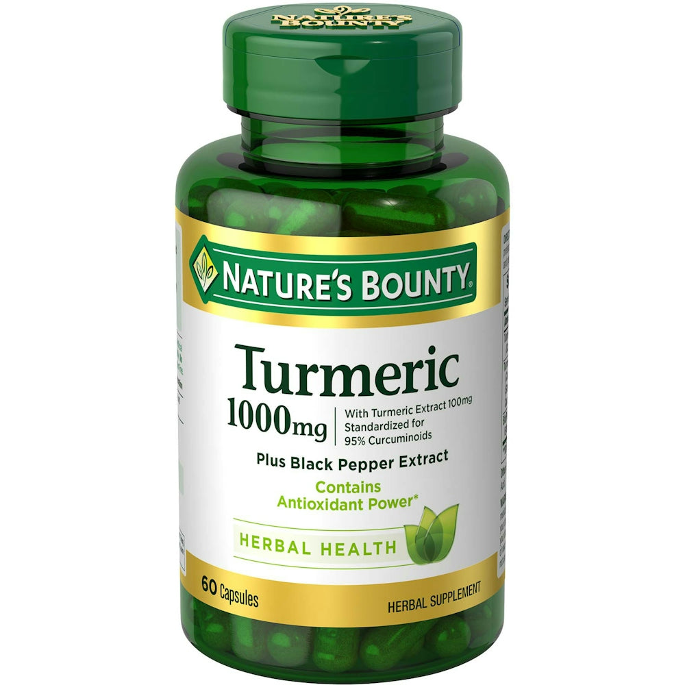 Nature's Bounty Turmeric Plus Black Pepper Extract, 1,000 Mg, 60 Capsules Vitamins & Supplements Pasteur Pharmacy