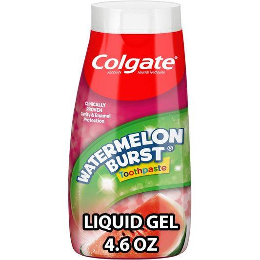 Colgate Kids Fluoride Toothpaste Liquid Gel Watermelon Burst - 4.6 Oz Toothpaste Pasteur Pharmacy