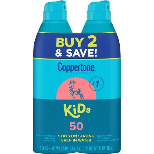 Coppertone Sunscreen Spray, Kids, Broad Spectrum SPF 50 Sunscreen Pasteur Pharmacy