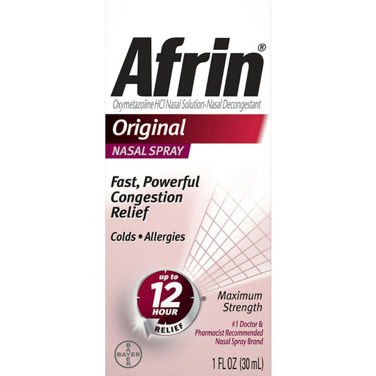 Afrin Original Maximum Strength Nasal Spray 1 Fl Oz Respiratory Care Pasteur Pharmacy
