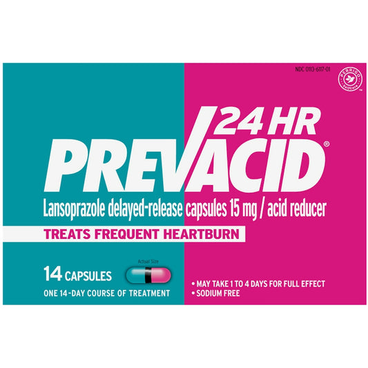 Prevacid 24HR Lansoprazole Delayed-Release Capsules 15 mg/Acid Reducer Health & Beauty Pasteur Pharmacy