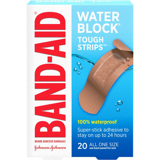 Band-Aid® Brand Water Block™ Tough Strips™ – 100% Waterproof Adhesive Bandages First Aid Pasteur Pharmacy