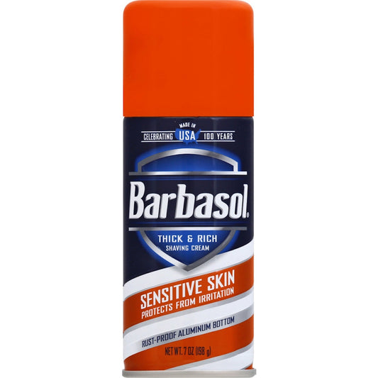Barbasol Sensitive Skin Thick & Rich Shaving Cream, 7 Oz, 7 Ounce Shaving Cream Pasteur Pharmacy