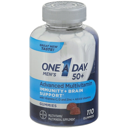 One A Day Advanced Multivitamin, Immunity + Brain Support, Men's 50+, Gummies Vitamins & Supplements Pasteur Pharmacy