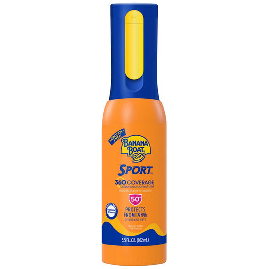 Banana Boat Sport 360 Coverage Advanced Control Mist Sunscreen Sprayer - SPF 50 - 5.5 Fl Oz Sunscreen Pasteur Pharmacy