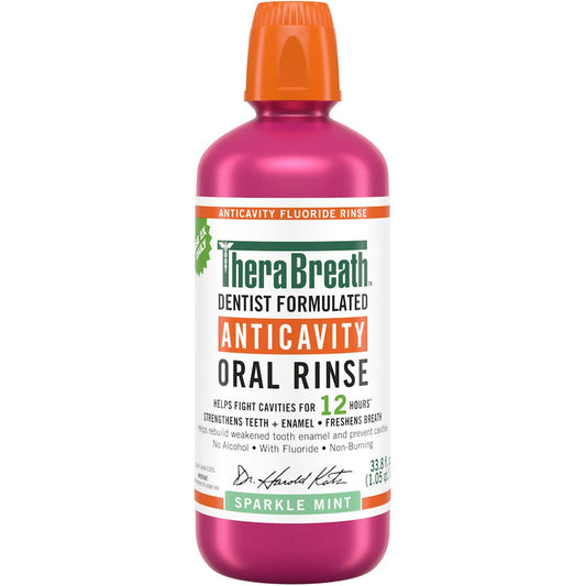 TheraBreath Healthy Smile Sparkle Mint Oral Rinse, 16 Fl Oz Mouthwash Pasteur Pharmacy