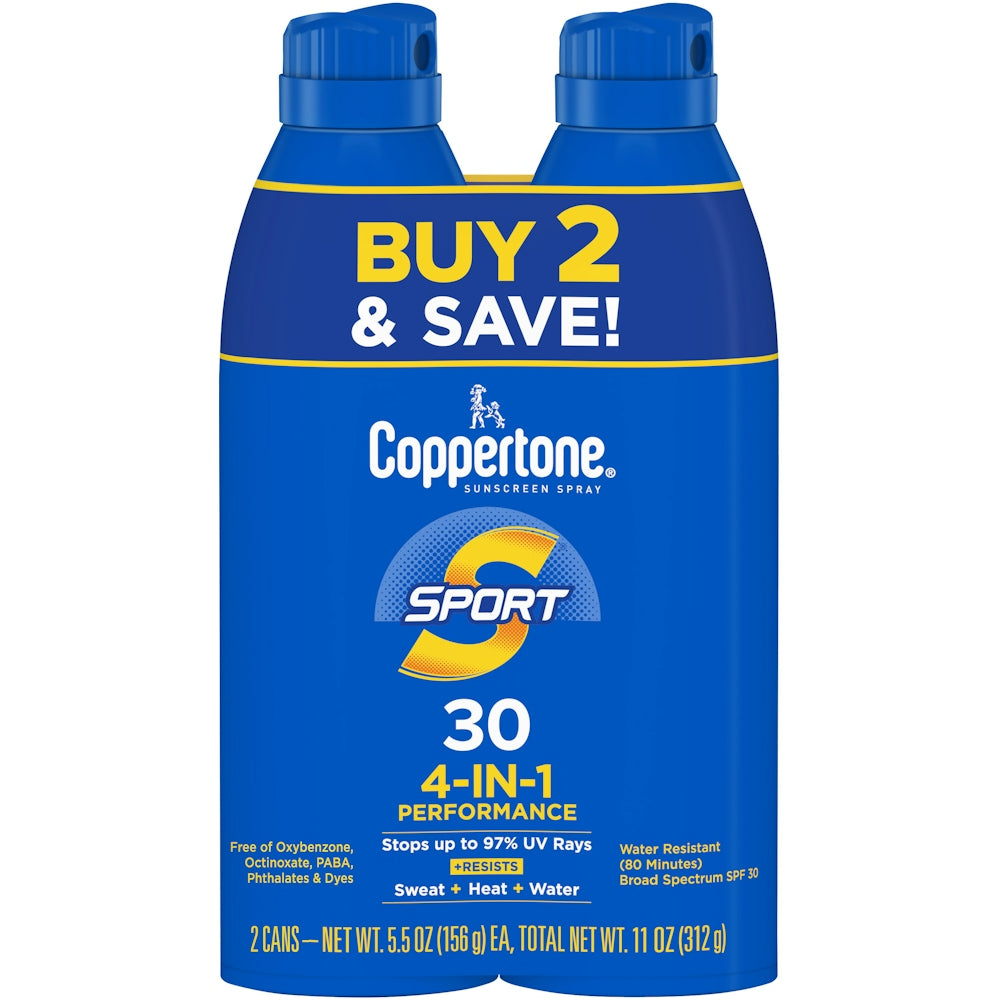 Coppertone Sport C Spray Spf30 11 Oz Twin Pack Aero Personal Care Pasteur Pharmacy