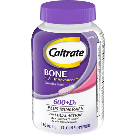 Caltrate Bone Health Advanced 600Mg Plus D3 Plus Minerals Tablets 120Ct Vitamins & Supplements Pasteur Pharmacy