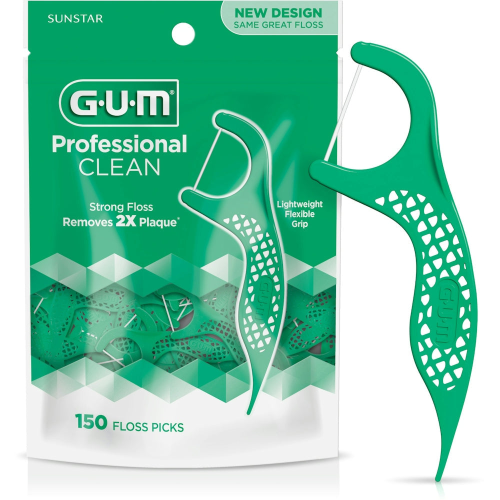 GUM Professional Clean Floss Picks, Shred-Resistant Mint Health & Beauty Pasteur Pharmacy
