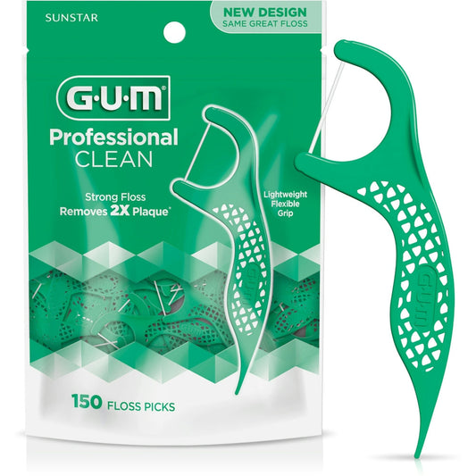 GUM Professional Clean Floss Picks, Shred-Resistant Mint Health & Beauty Pasteur Pharmacy