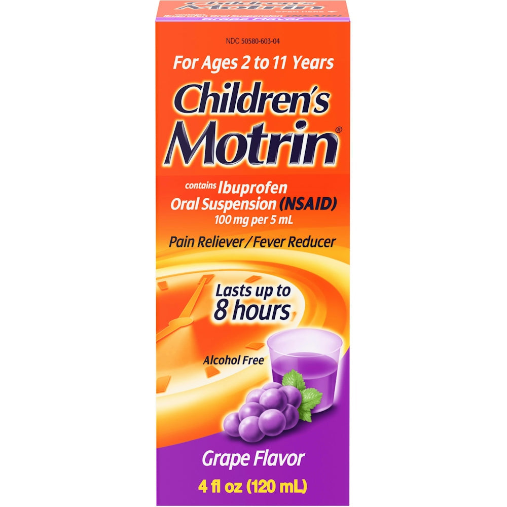 Motrin Children's Ibuprofen Grape Oral Suspension Pain Reliever/Fever Reducer - 4 Oz Health & Beauty Pasteur Pharmacy