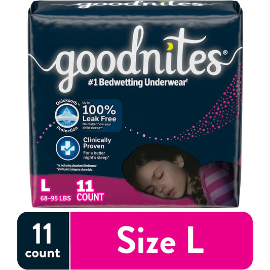 GoodNites Nighttime Briefs Girls 5 11Ct Underwear Pasteur Pharmacy