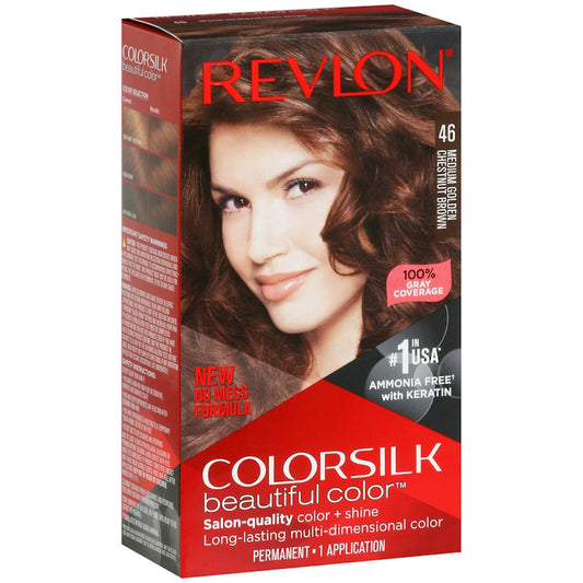Revlon Permanent Hair Color, Medium Golden Chestnut Brown 46 Hair Color Pasteur Pharmacy