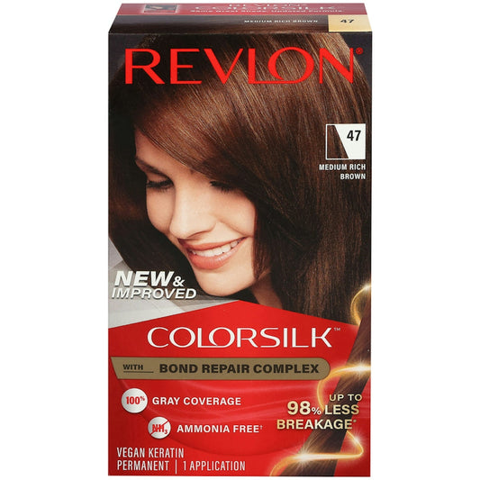 Revlon 47 Medium Rich Brown Vegan Keratin Permanent Hair Color Hair Color Pasteur Pharmacy