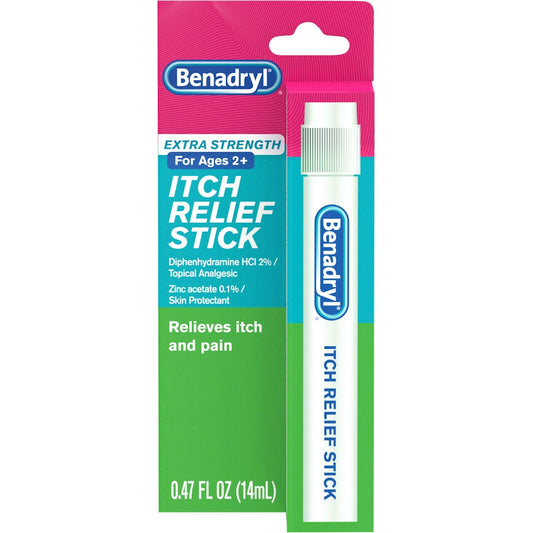 Benadryl Extra Strength Itch Relief Stick - 0.47 oz - Topical Antihistamine & Analgesic Medicine & Drugs Pasteur Pharmacy